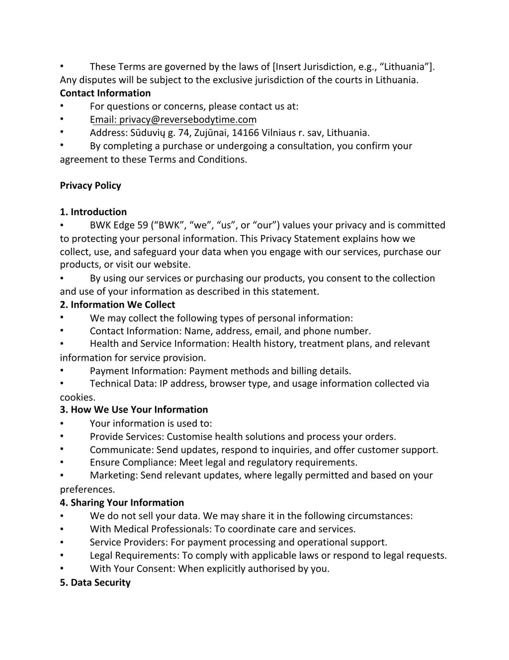 Instrucciones del protocolo VIP (péptido intestinal vasoactivo)